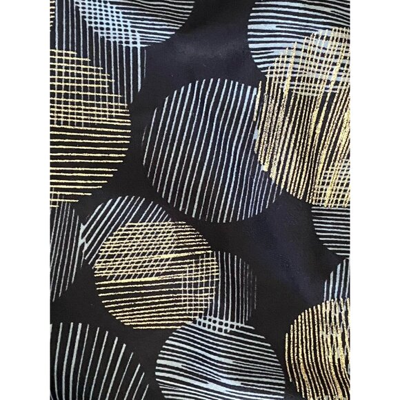 Byron Blue Australia Womans One Piece Swimsuit Black Gold Blue Circle Size 12 - Picture 5 of 16